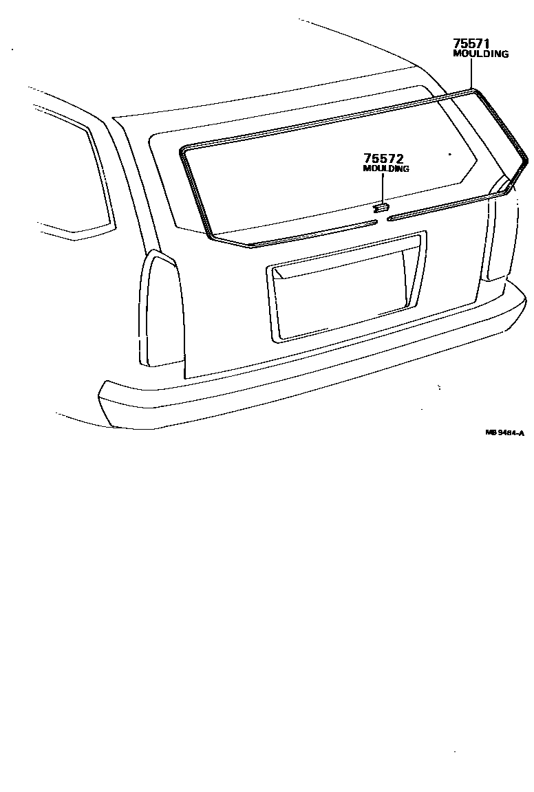 Toyota COROLLA 后防护条 EPC diagram — MB9464A