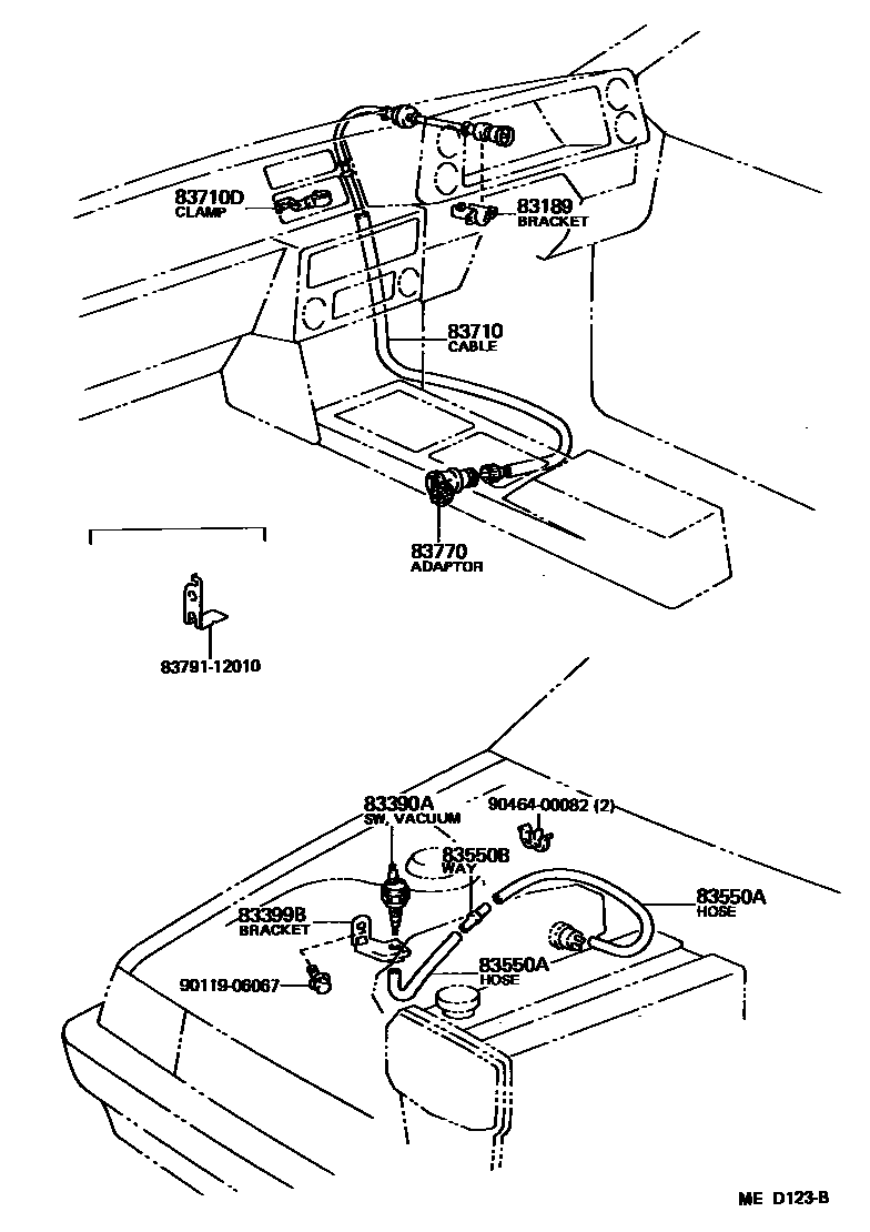 Toyota COROLLA 仪表 EPC diagram — MED123B