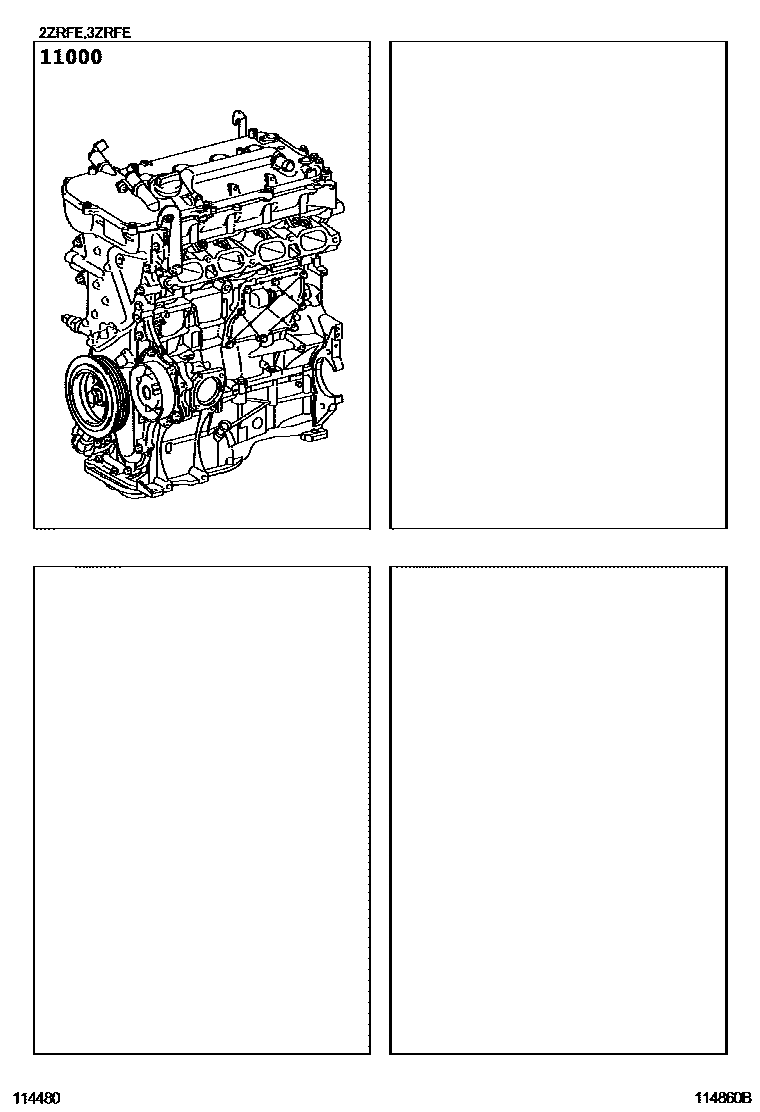 Toyota COROLLA Partial Engine Assembly EPC diagram — 114860B