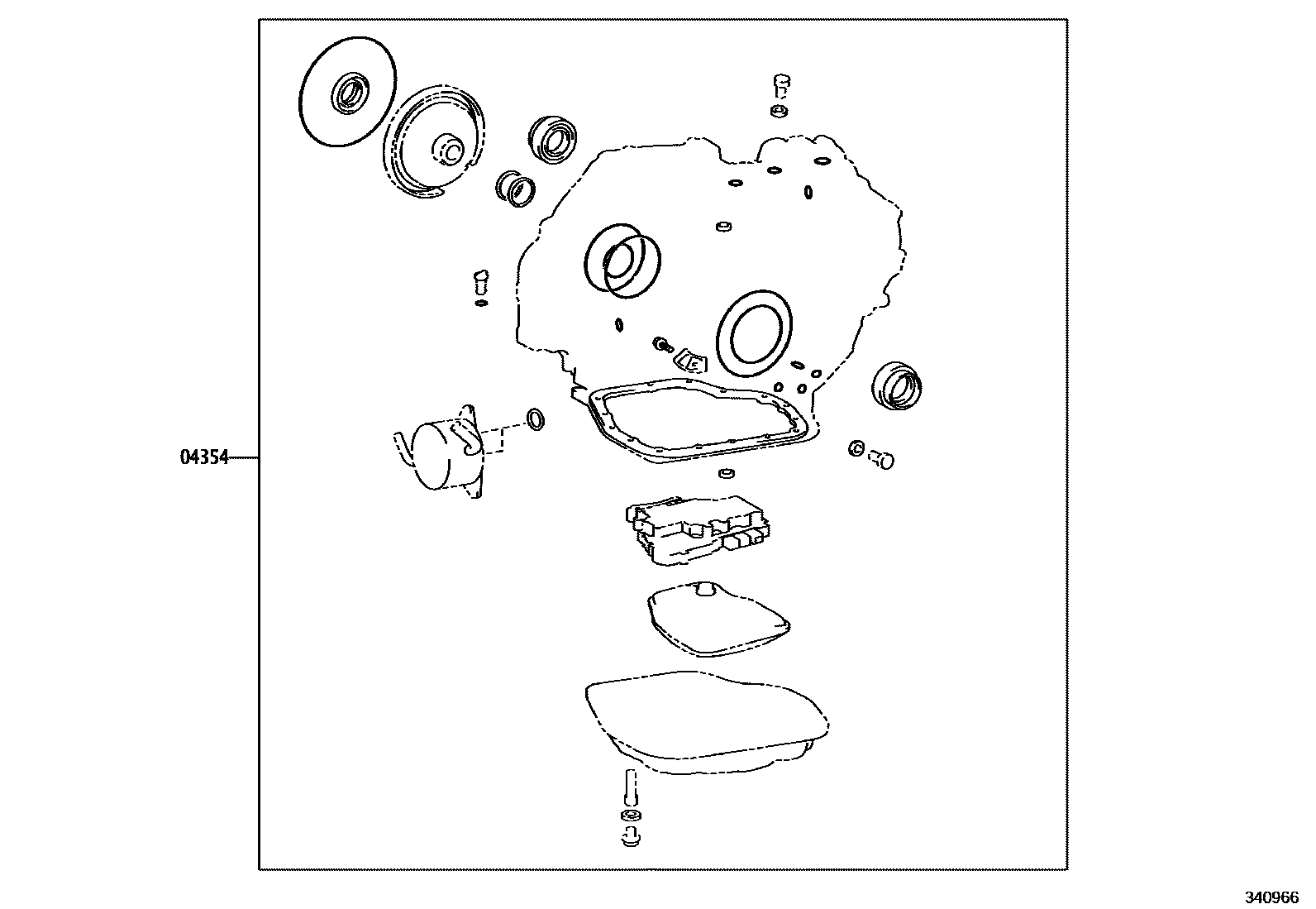 Toyota COROLLA 传动桥总成(CVT) EPC diagram — 340966