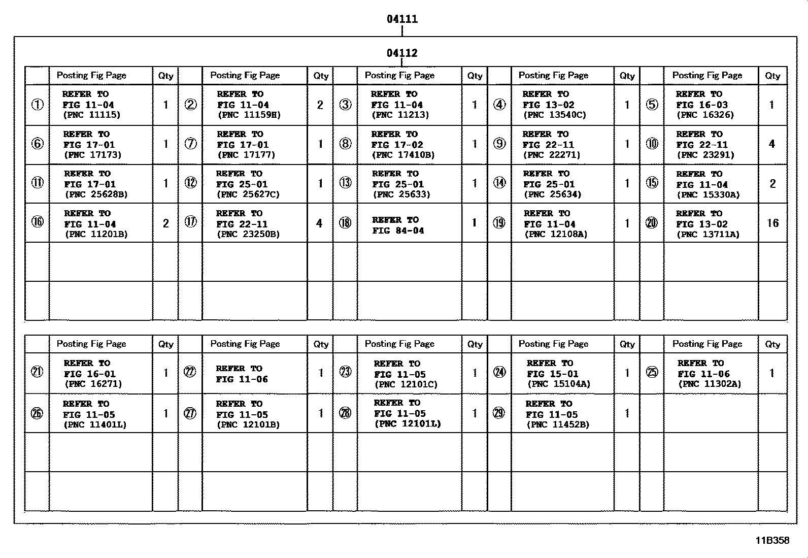 Toyota COROLLA Engine Overhaul Gasket Kit EPC diagram — 11B358