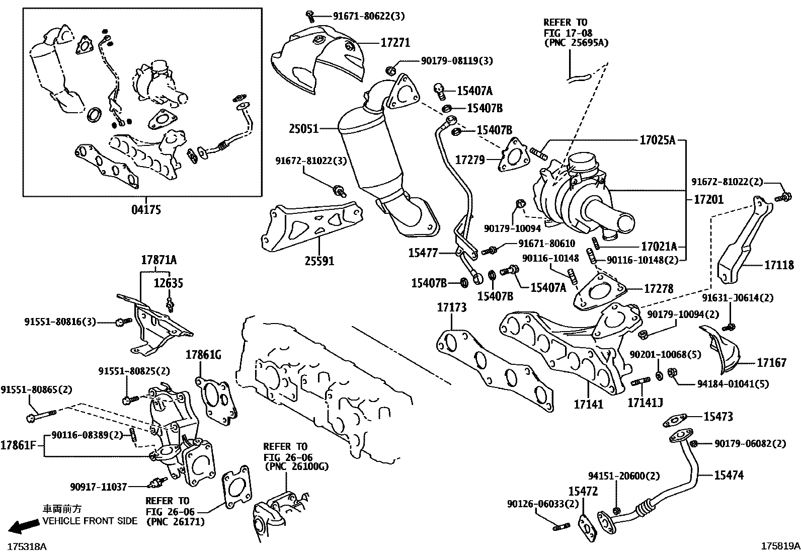 Toyota COROLLA Manifold EPC diagram — 175819A