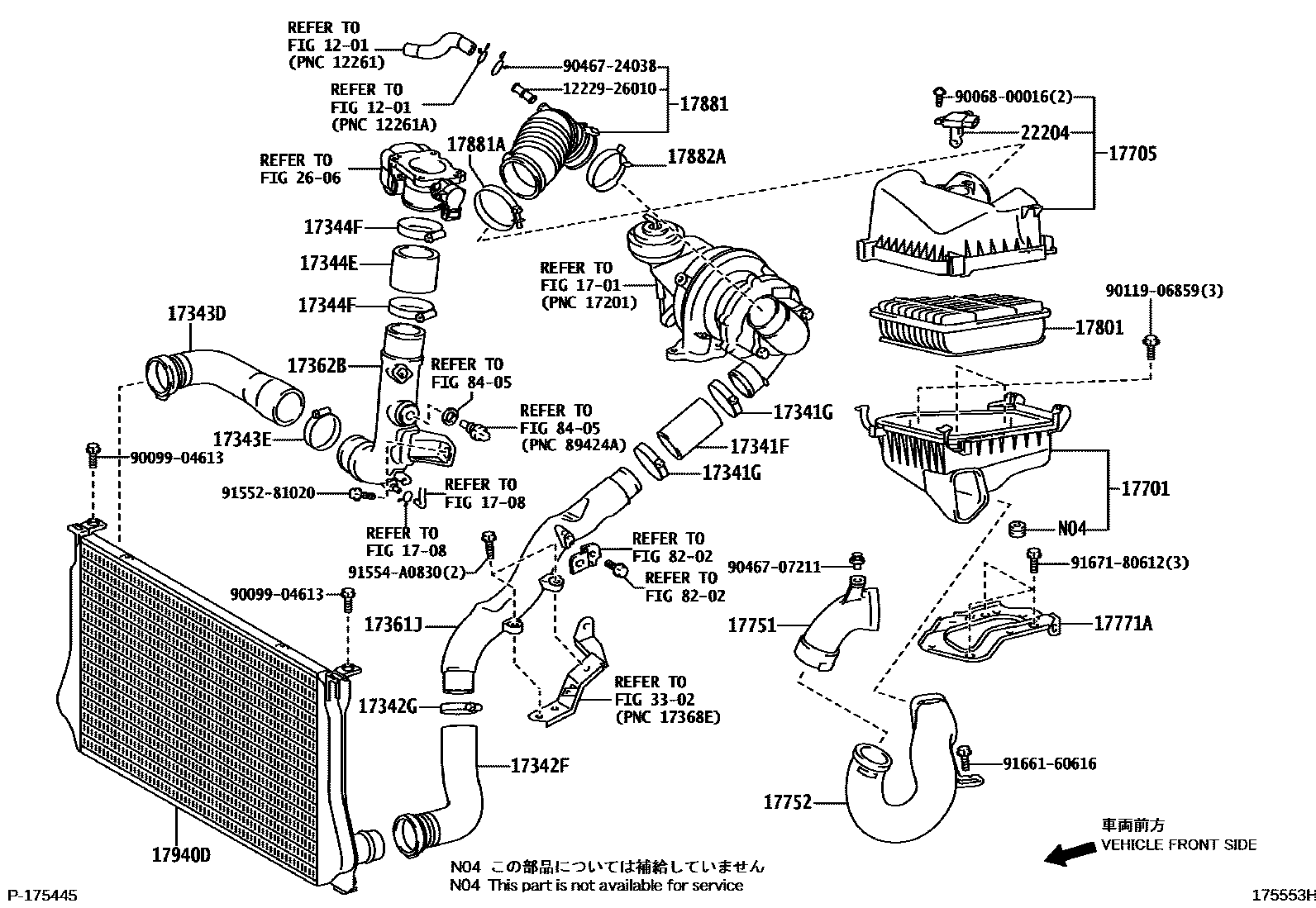 Toyota COROLLA Air Cleaner EPC diagram — 175553H