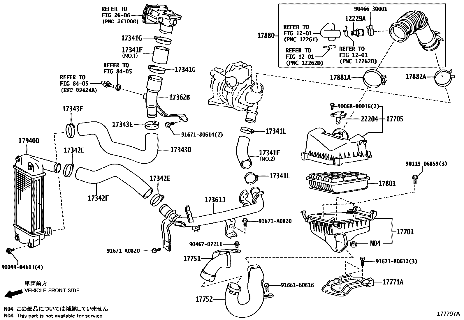 Toyota COROLLA Air Cleaner EPC diagram — 177797A