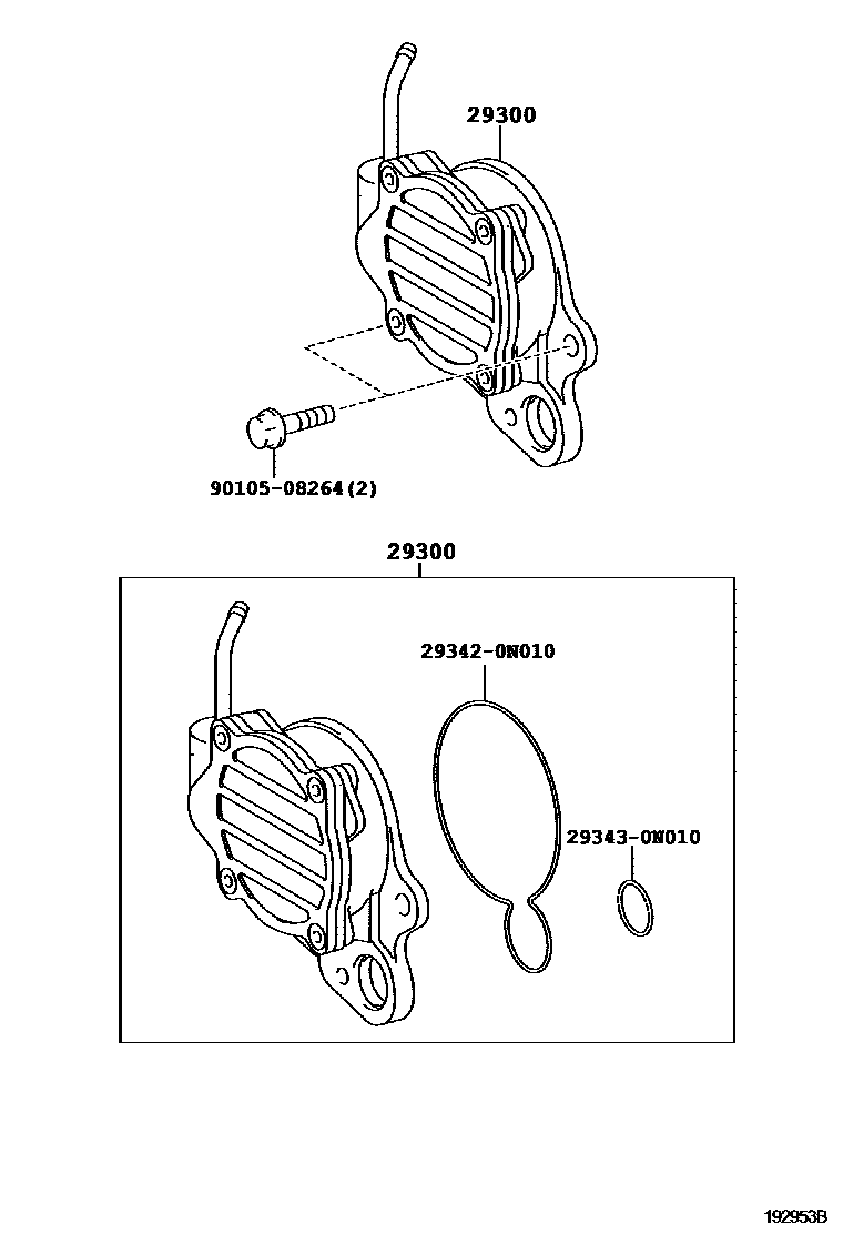 Toyota COROLLA 真空泵 EPC diagram — 192953B