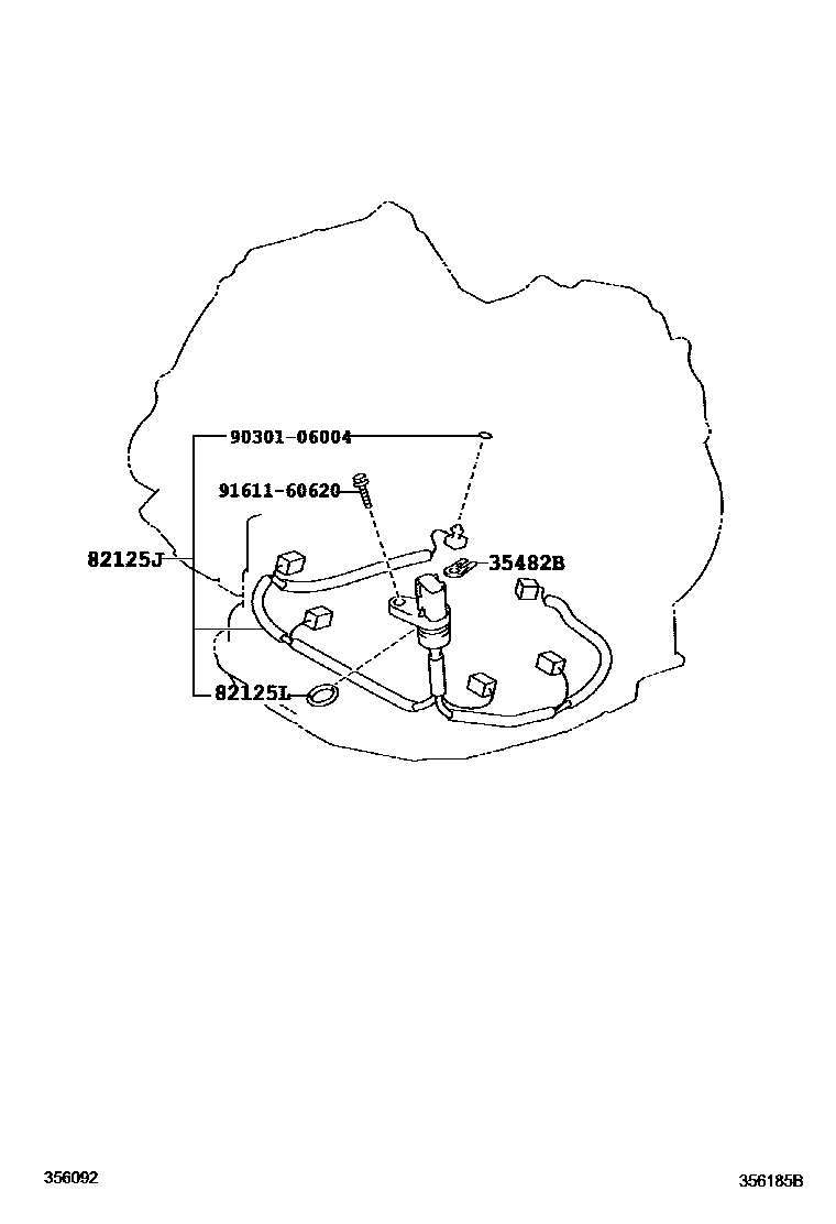 Toyota COROLLA 阀体和滤油网(ATM) EPC diagram — 356185B