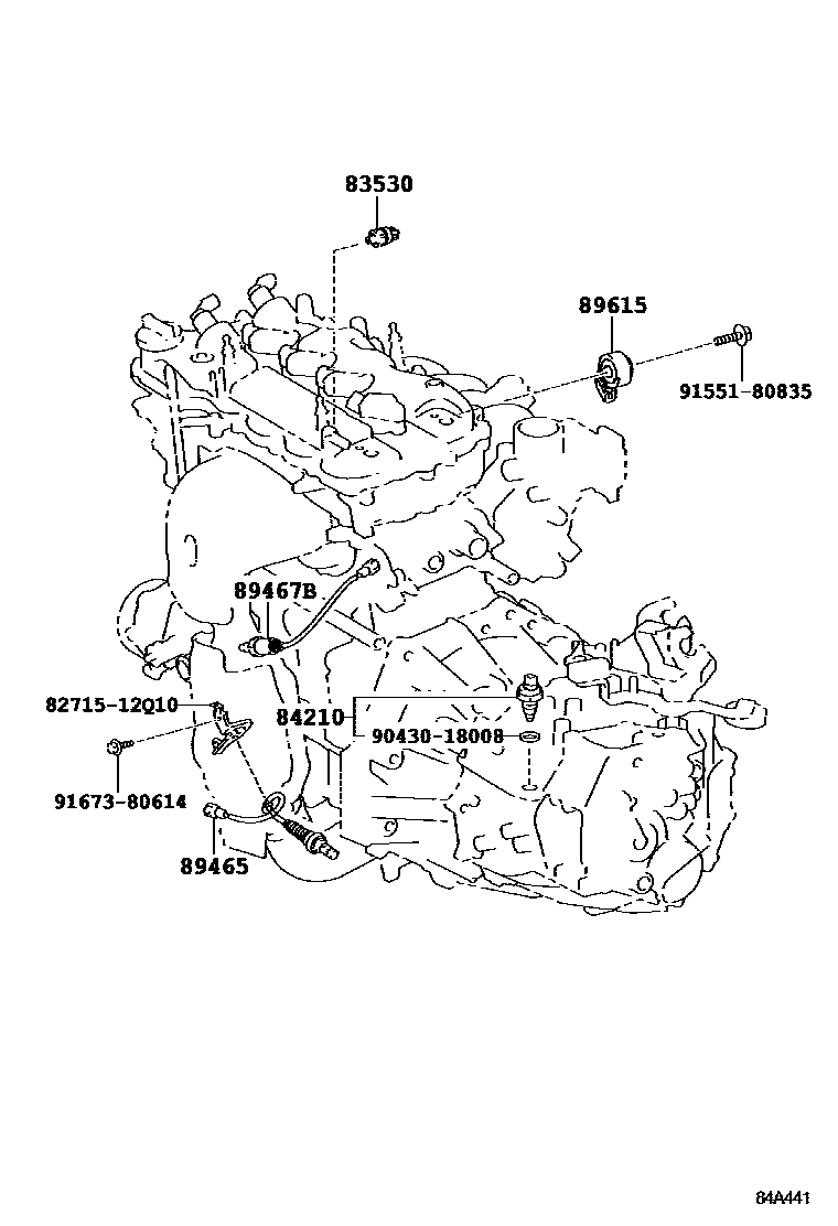 Toyota COROLLA 开关和继电器和ECU EPC diagram — 84A441