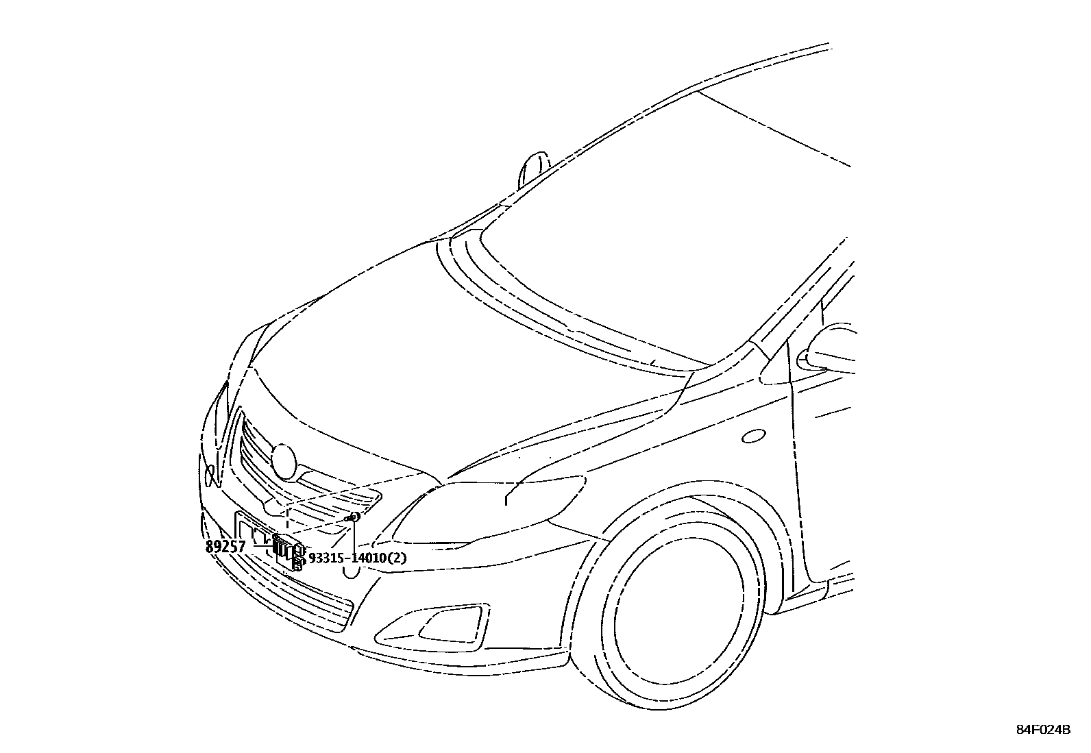 Toyota COROLLA 开关和继电器和ECU EPC diagram — 84F024B