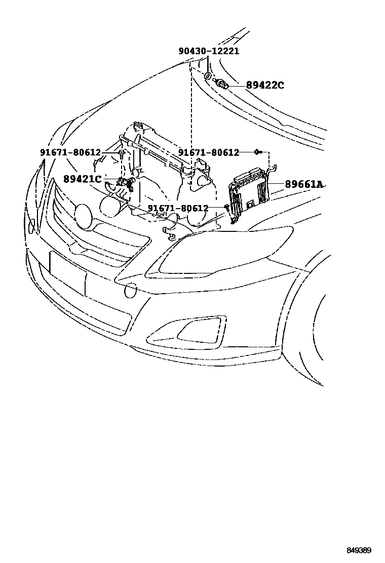 Toyota COROLLA 电子控制柴油机(ECD) EPC diagram — 849389