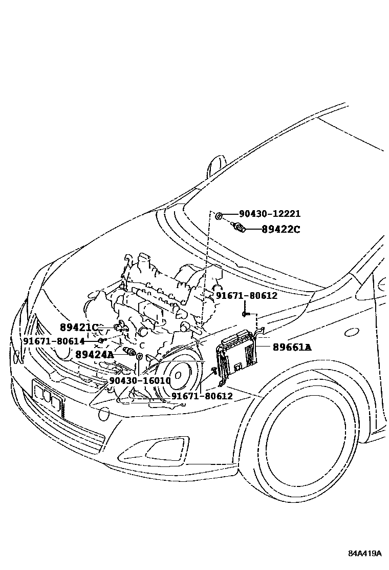 Toyota COROLLA 电子控制柴油机(ECD) EPC diagram — 84A419A
