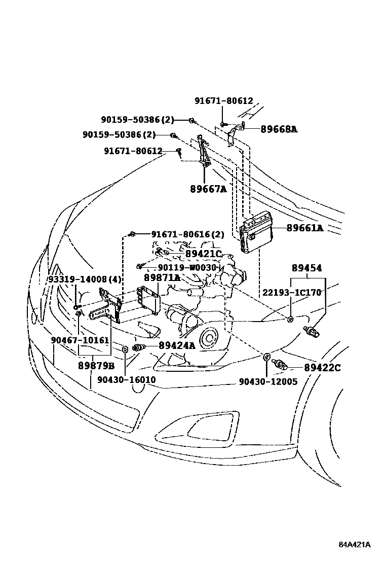 Toyota COROLLA 电子控制柴油机(ECD) EPC diagram — 84A421A