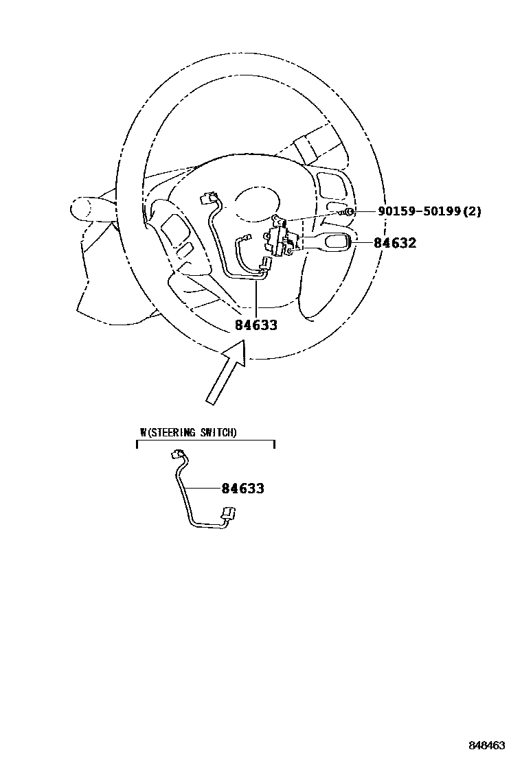 Toyota COROLLA 巡航控制(自动行驶) EPC diagram — 848967
