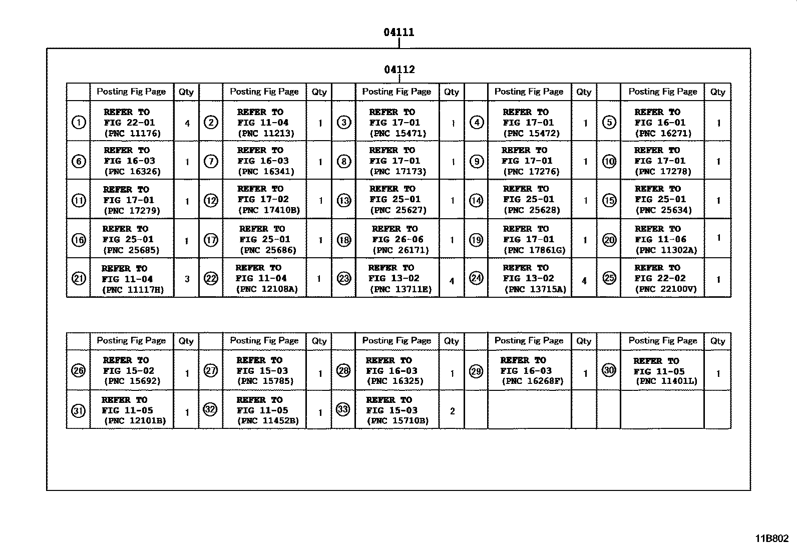 Toyota COROLLA Engine Overhaul Gasket Kit EPC diagram — 11B802