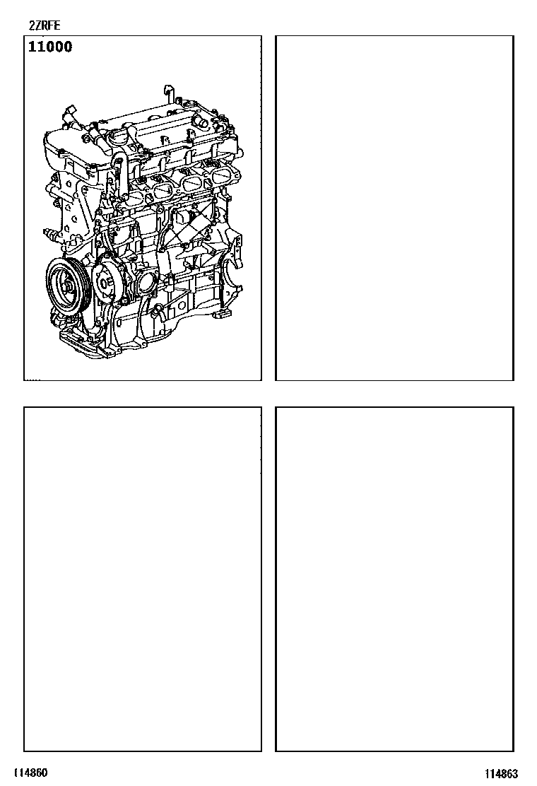 Toyota COROLLA Partial Engine Assembly EPC diagram — 114863