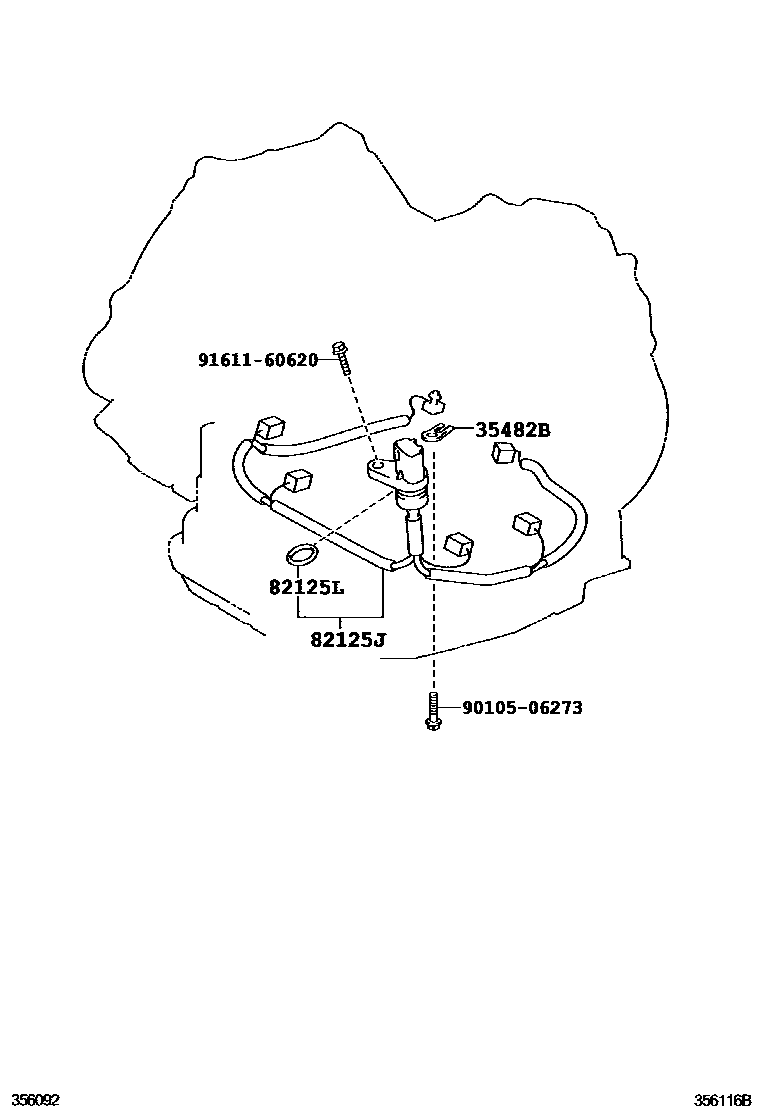 Toyota COROLLA 阀体和滤油网(ATM) EPC diagram — 356116B