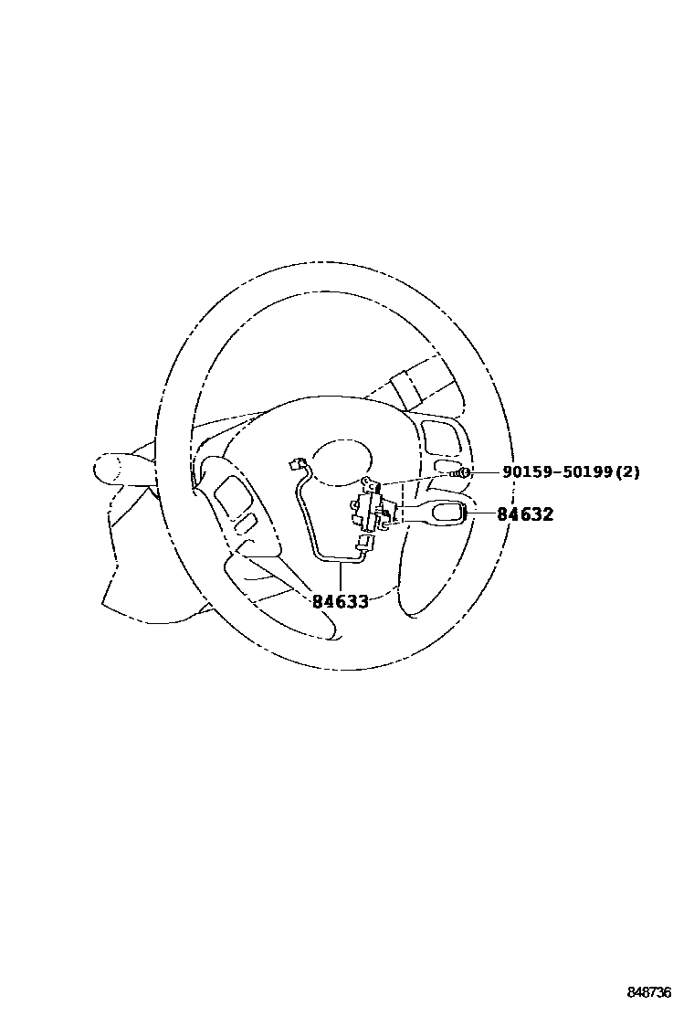 Toyota COROLLA 巡航控制(自动行驶) EPC diagram — 848736