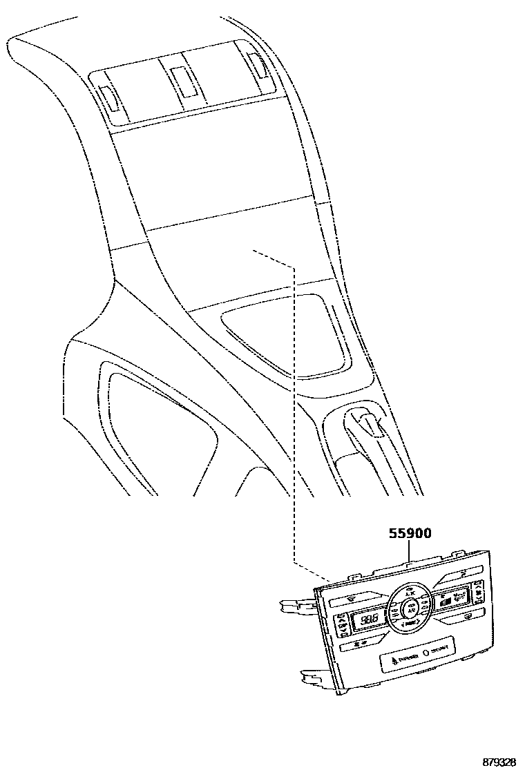 Toyota COROLLA 暖风和空调系统 - 控制器和风管 EPC diagram — 879328