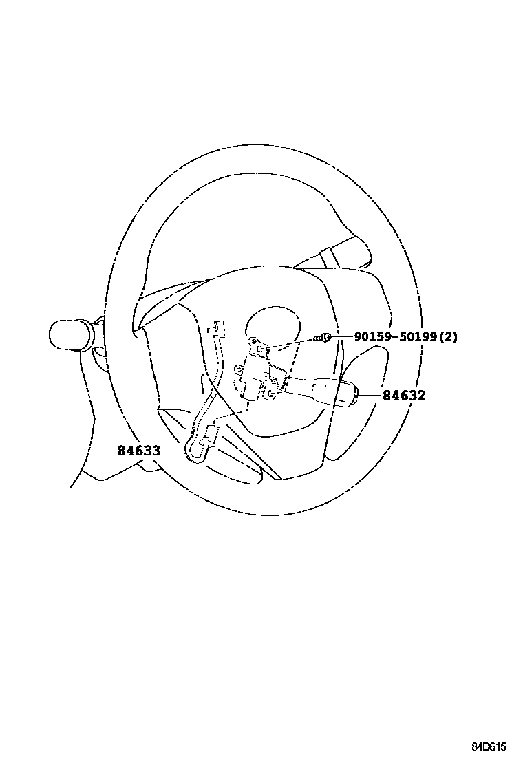 Toyota COROLLA 巡航控制(自动行驶) EPC diagram — 84D615