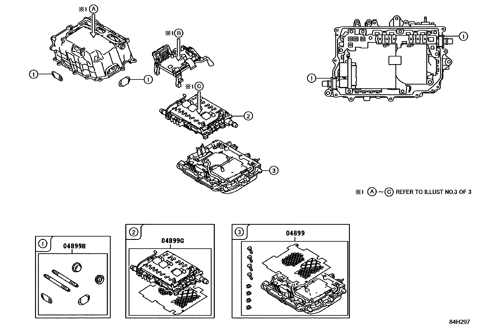 Toyota COROLLA HEV 逆变器 EPC diagram — 84H297