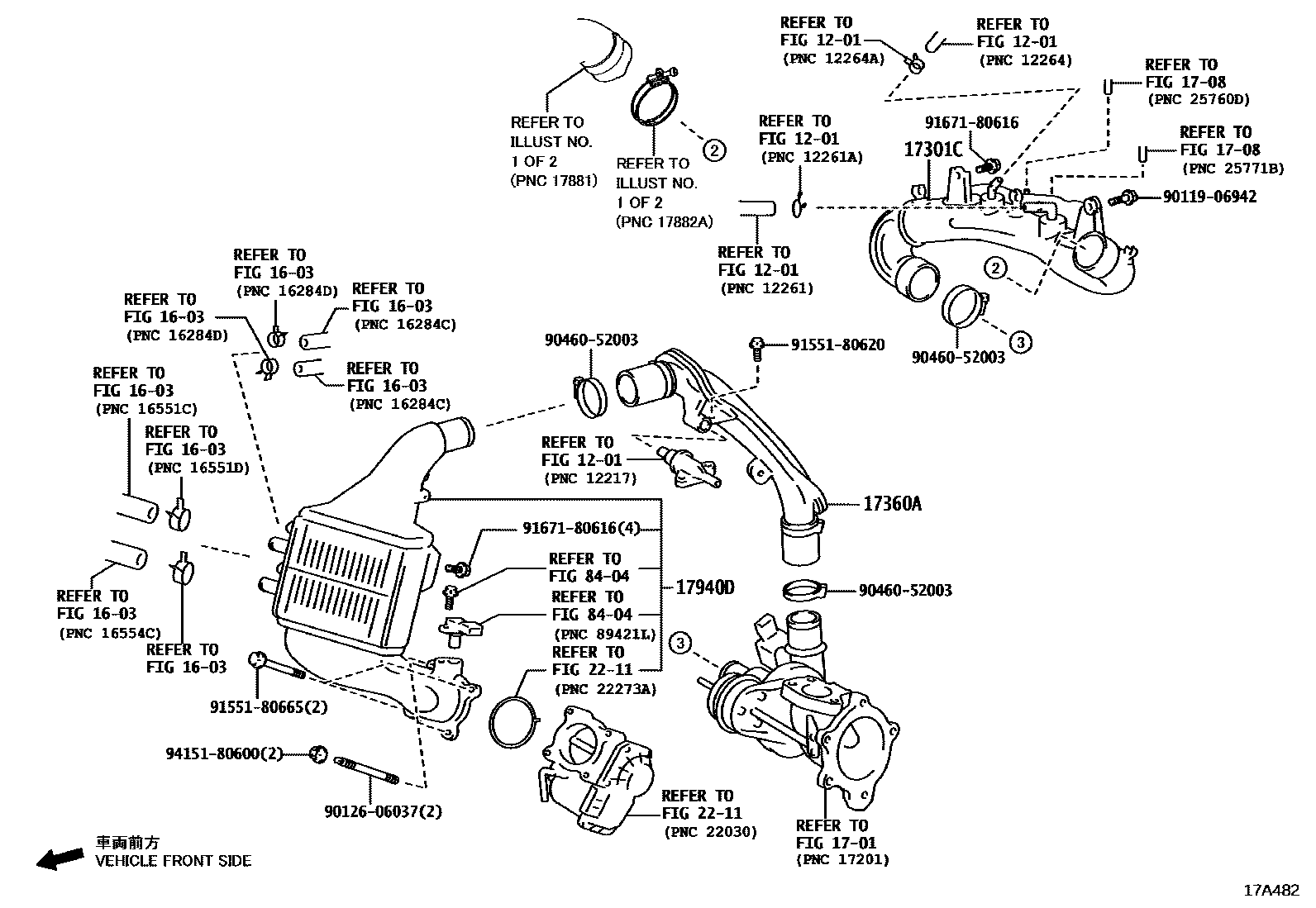 Toyota COROLLA Air Cleaner EPC diagram — 17A482