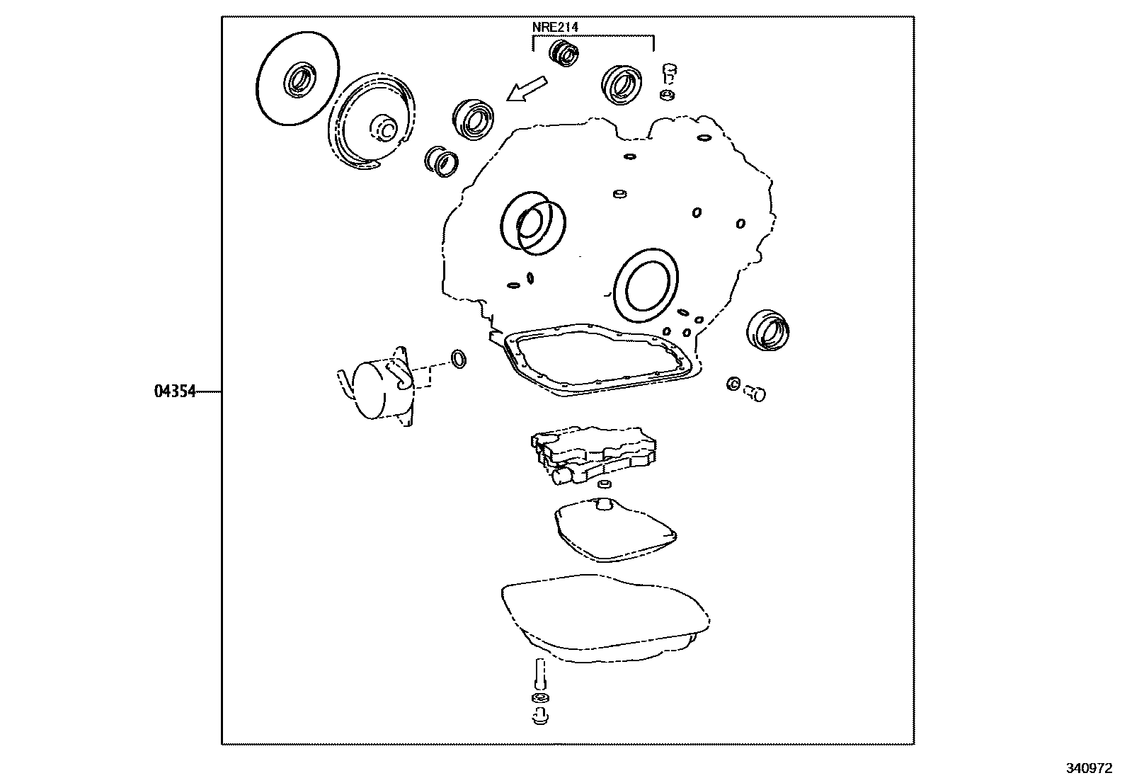 Toyota COROLLA 传动桥总成(CVT) EPC diagram — 340972