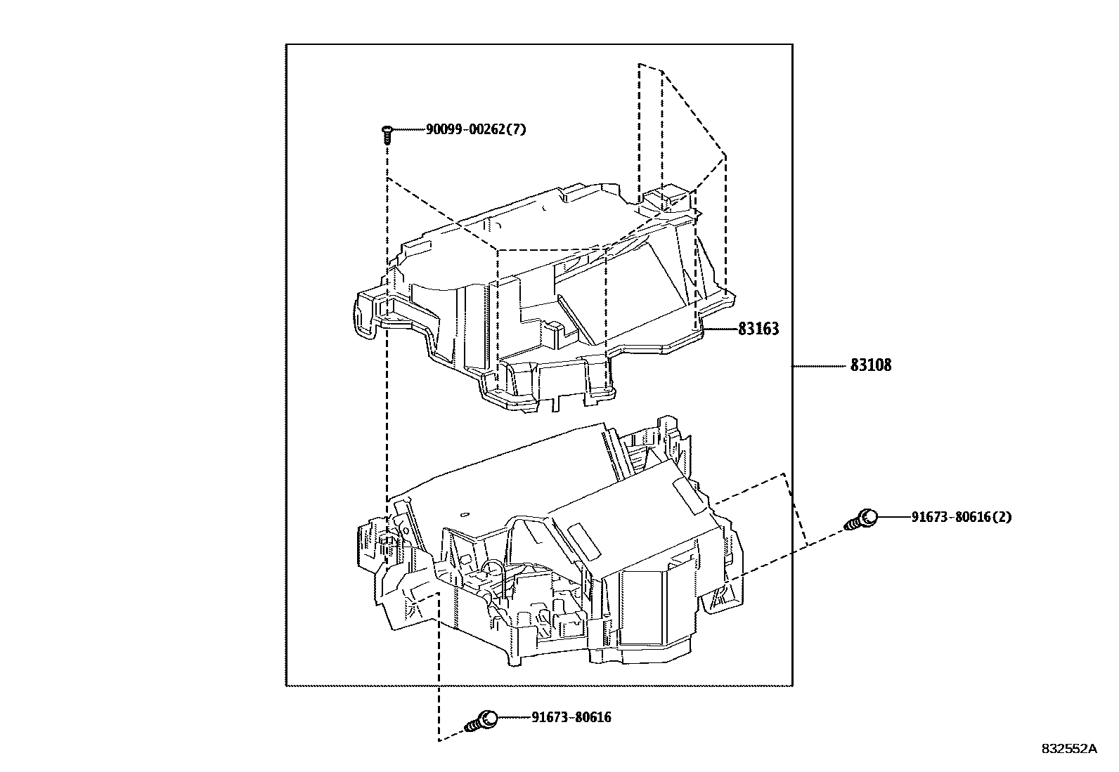 Toyota COROLLA 仪表 EPC diagram — 832552A