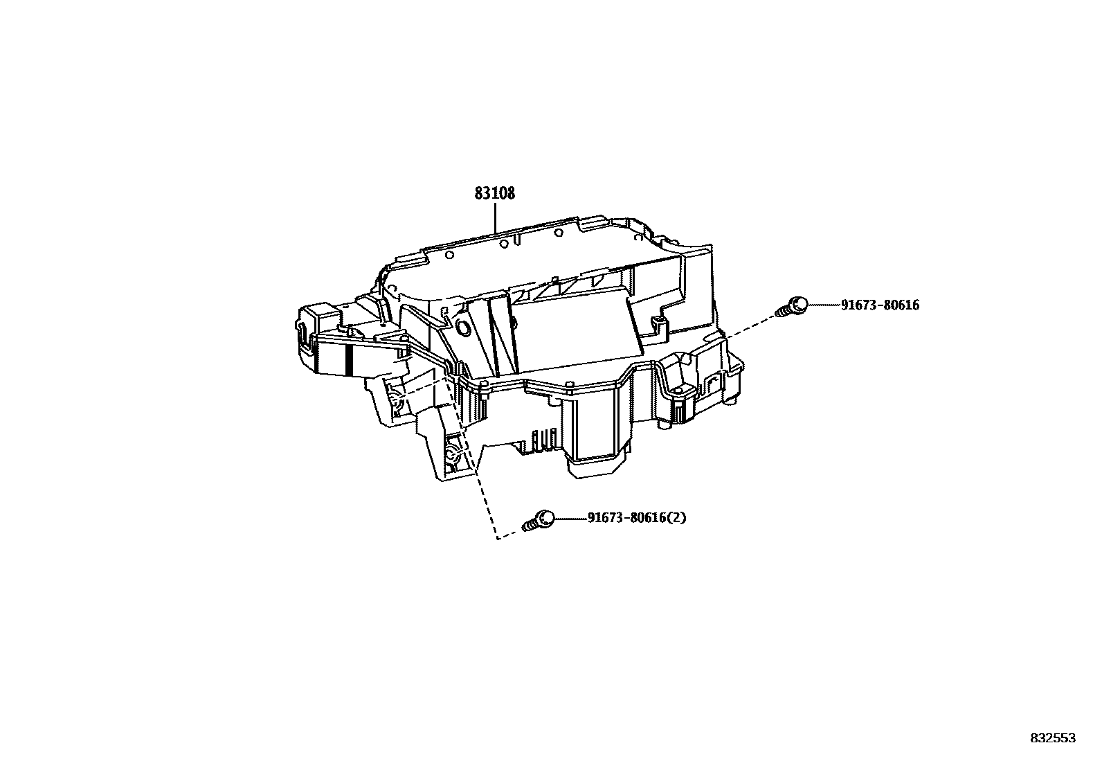 Toyota COROLLA 仪表 EPC diagram — 832553