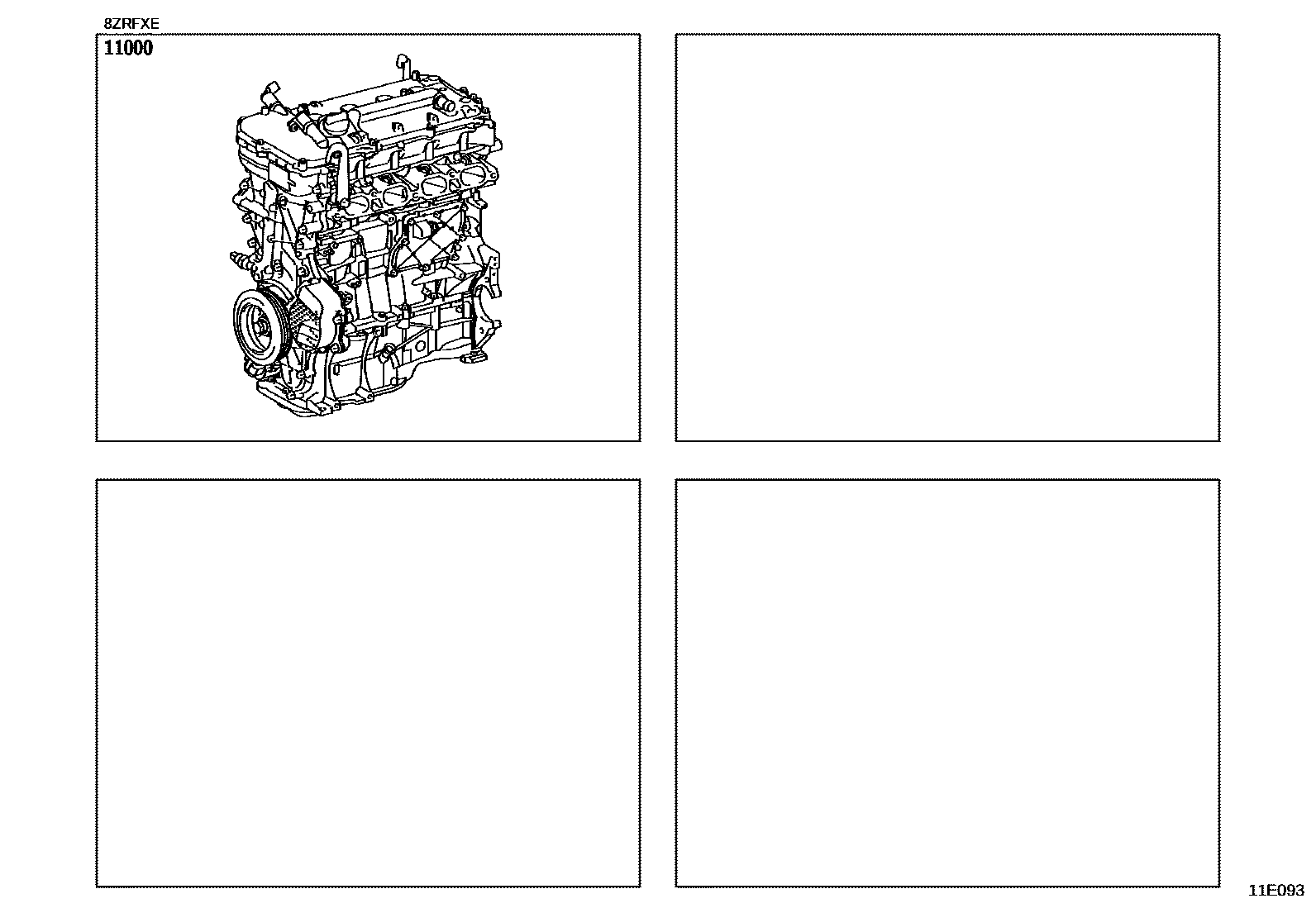 Toyota COROLLA Partial Engine Assembly EPC diagram — 11E093