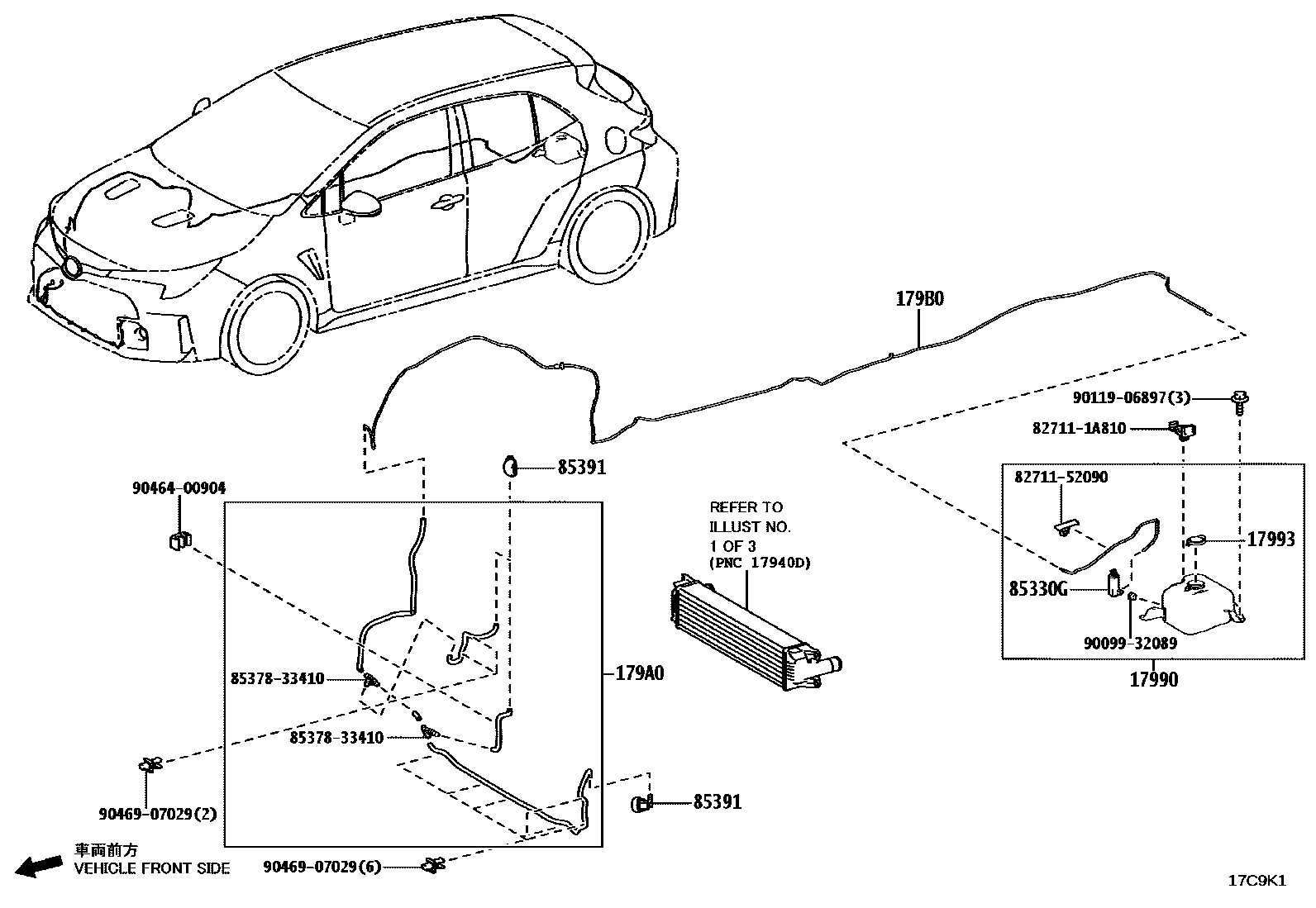 Toyota COROLLA Air Cleaner EPC diagram — 17C9K1