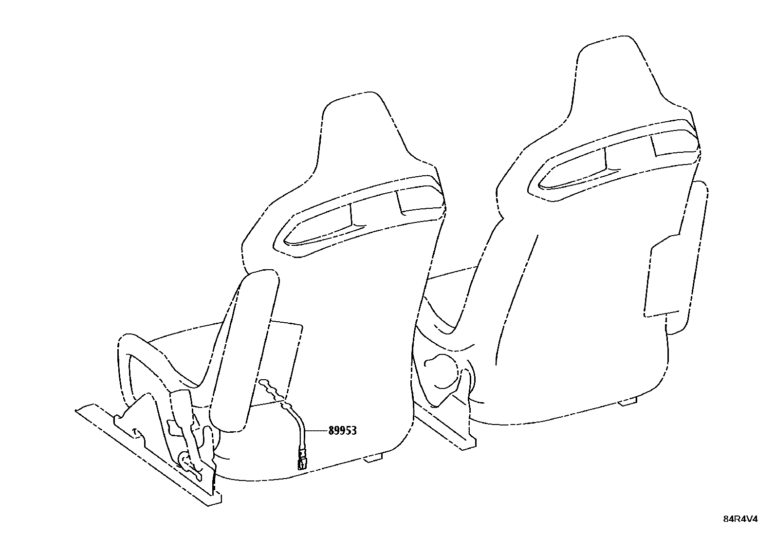 Toyota COROLLA 开关和继电器和ECU EPC diagram — 84R4V4