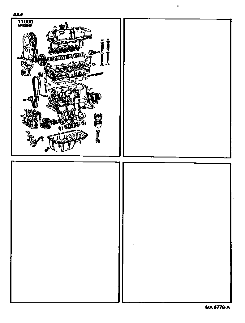 Toyota COROLLA Partial Engine Assembly EPC diagram — MA6776A
