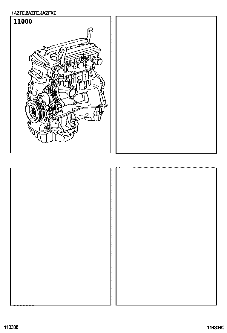 Toyota CAMRY Partial Engine Assembly EPC diagram — 114304C