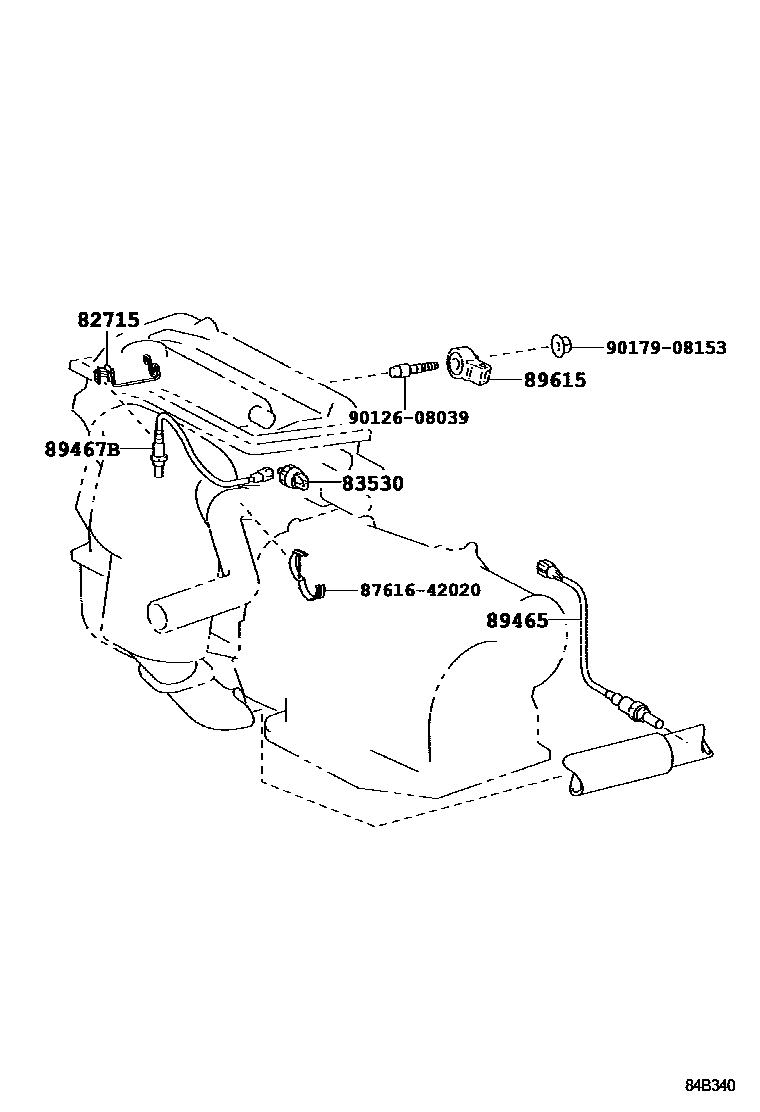 Toyota CAMRY 开关和继电器和ECU EPC diagram — 84B340