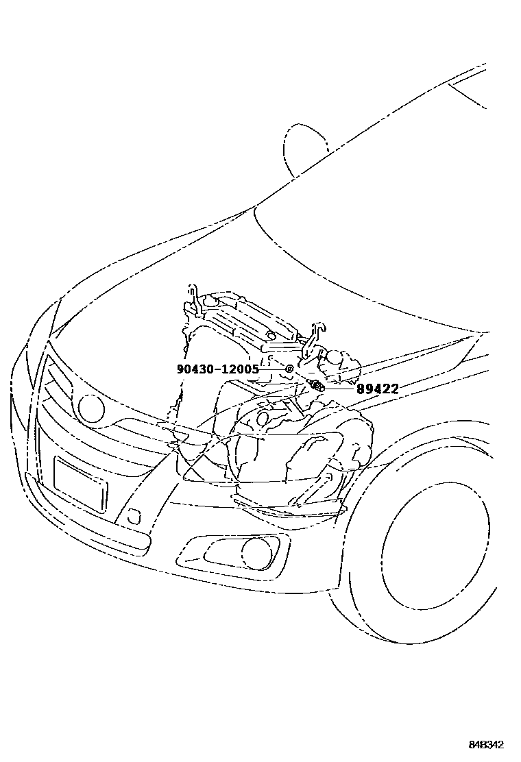 Toyota CAMRY 电子燃油喷射系统 EPC diagram — 84B342