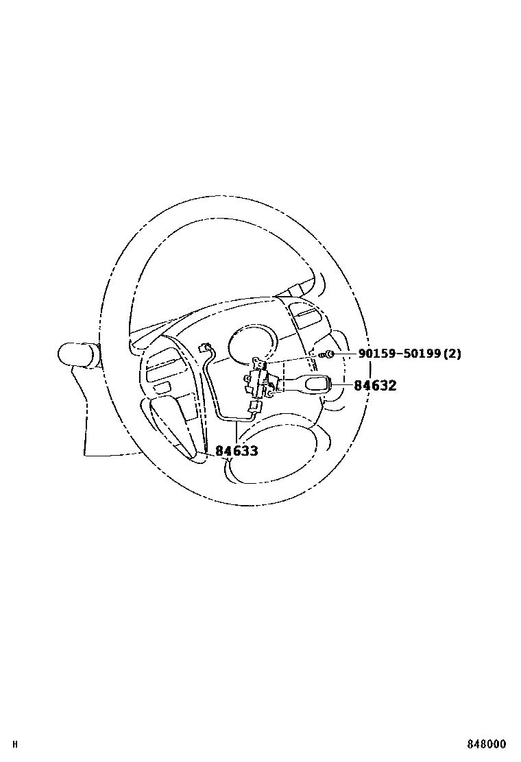 Toyota CAMRY 巡航控制(自动行驶) EPC diagram — 848000