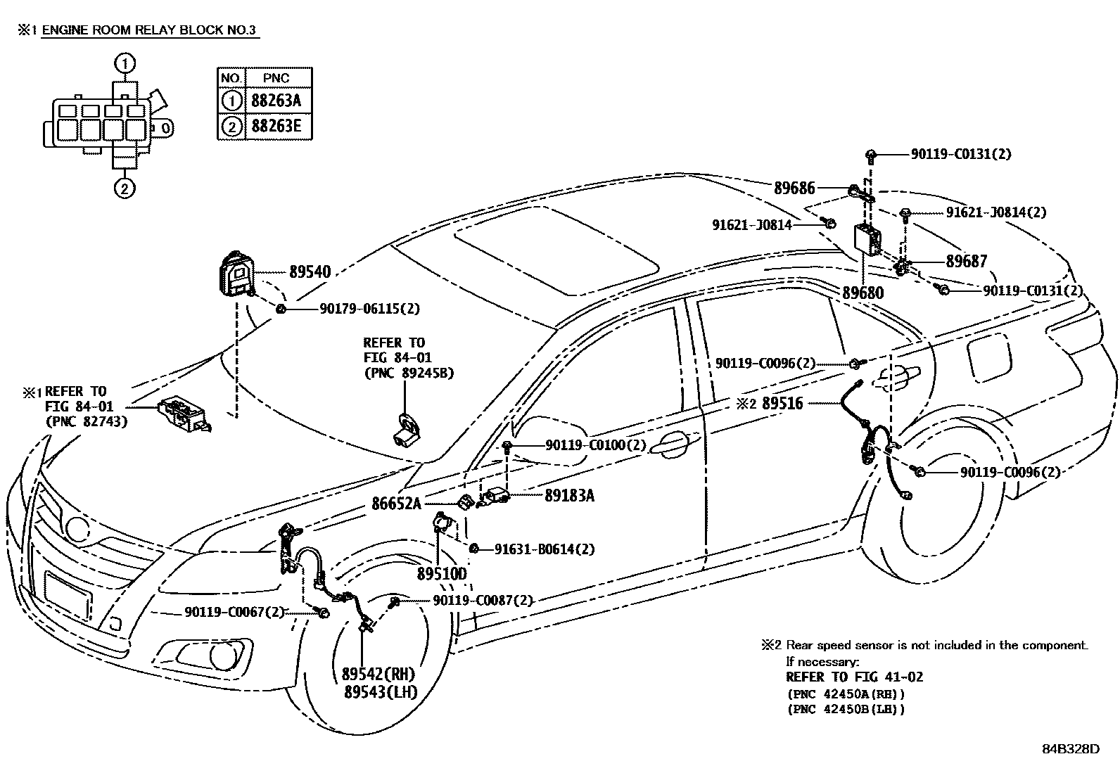 Toyota CAMRY ABS 和 VSC EPC diagram — 84B328D