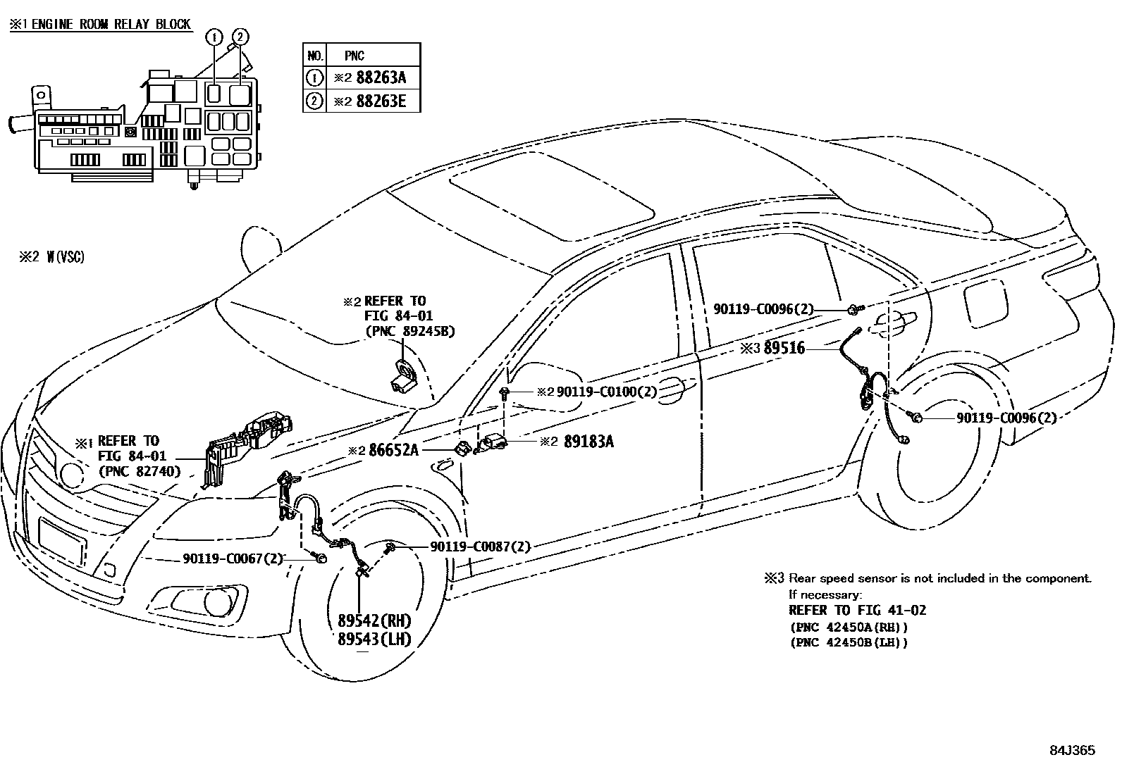 Toyota CAMRY ABS 和 VSC EPC diagram — 84J365