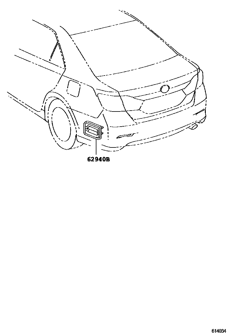 Toyota CAMRY 车侧通风装置 EPC diagram — 614034
