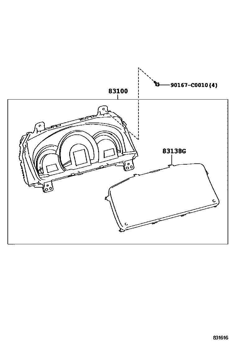Toyota CAMRY 仪表 EPC diagram — 831616