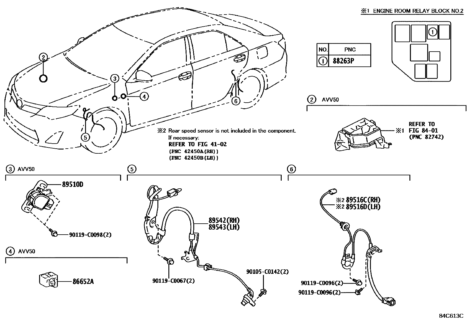 Toyota CAMRY ABS 和 VSC EPC diagram — 84C613C
