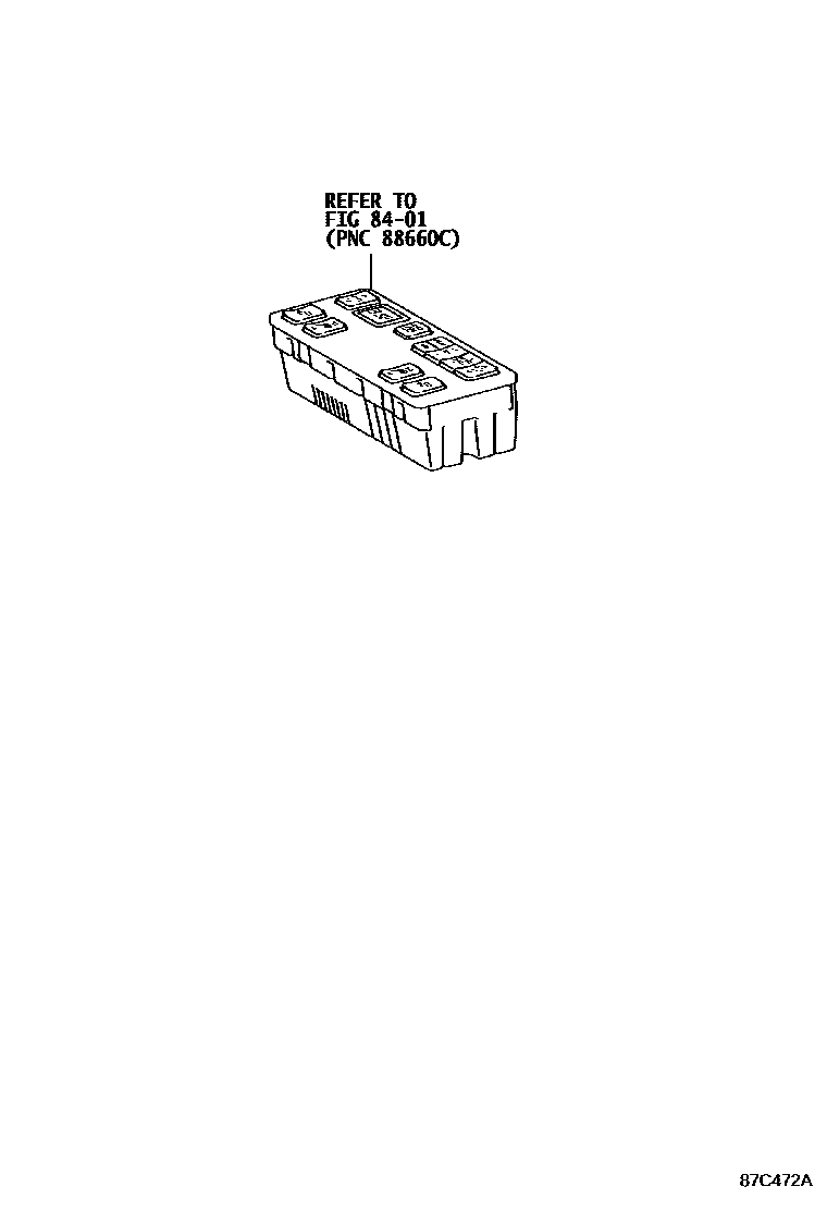 Toyota CAMRY 暖风和空调系统 - 控制器和风管 EPC diagram — 87C472A