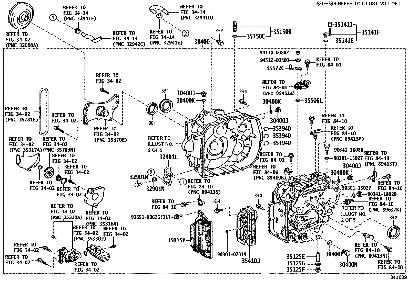 Toyota CAMRY 传动桥总成(CVT) EPC diagram — 341889