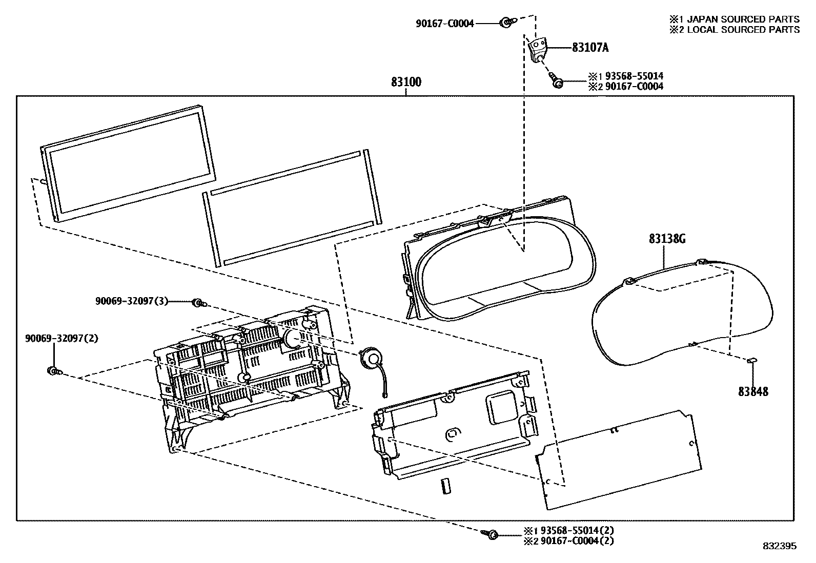 Toyota CAMRY 仪表 EPC diagram — 832395