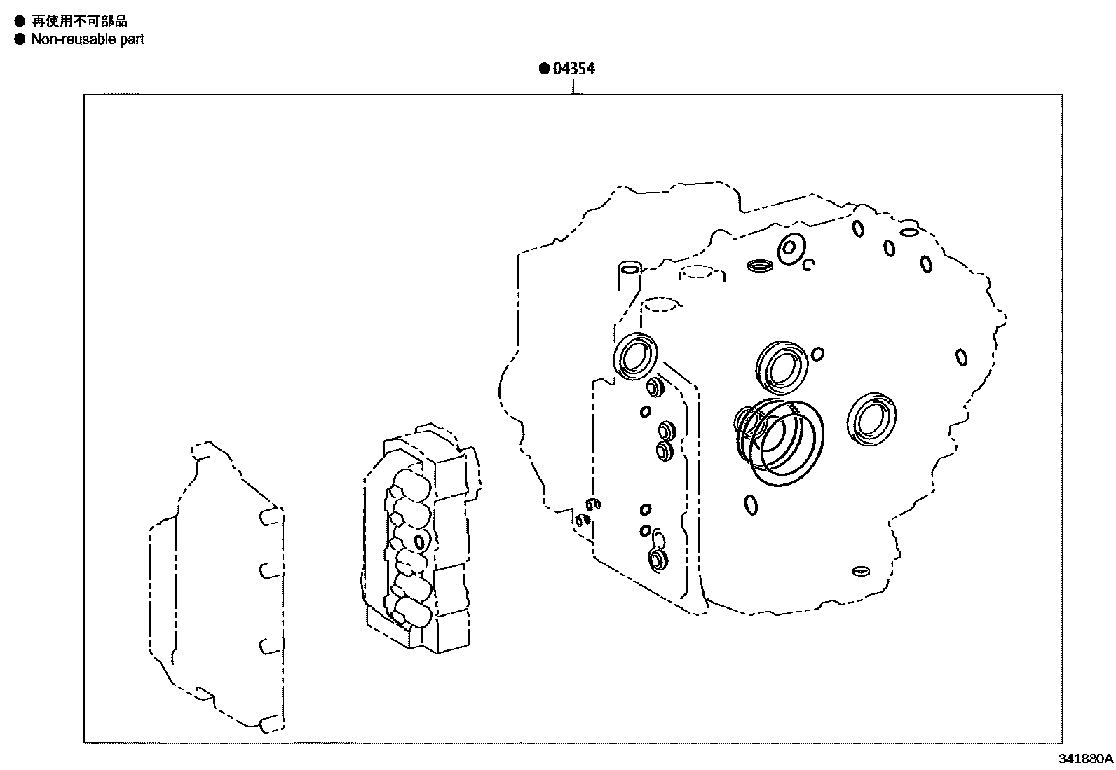 Toyota CAMRY 传动桥总成(CVT) EPC diagram — 341880A