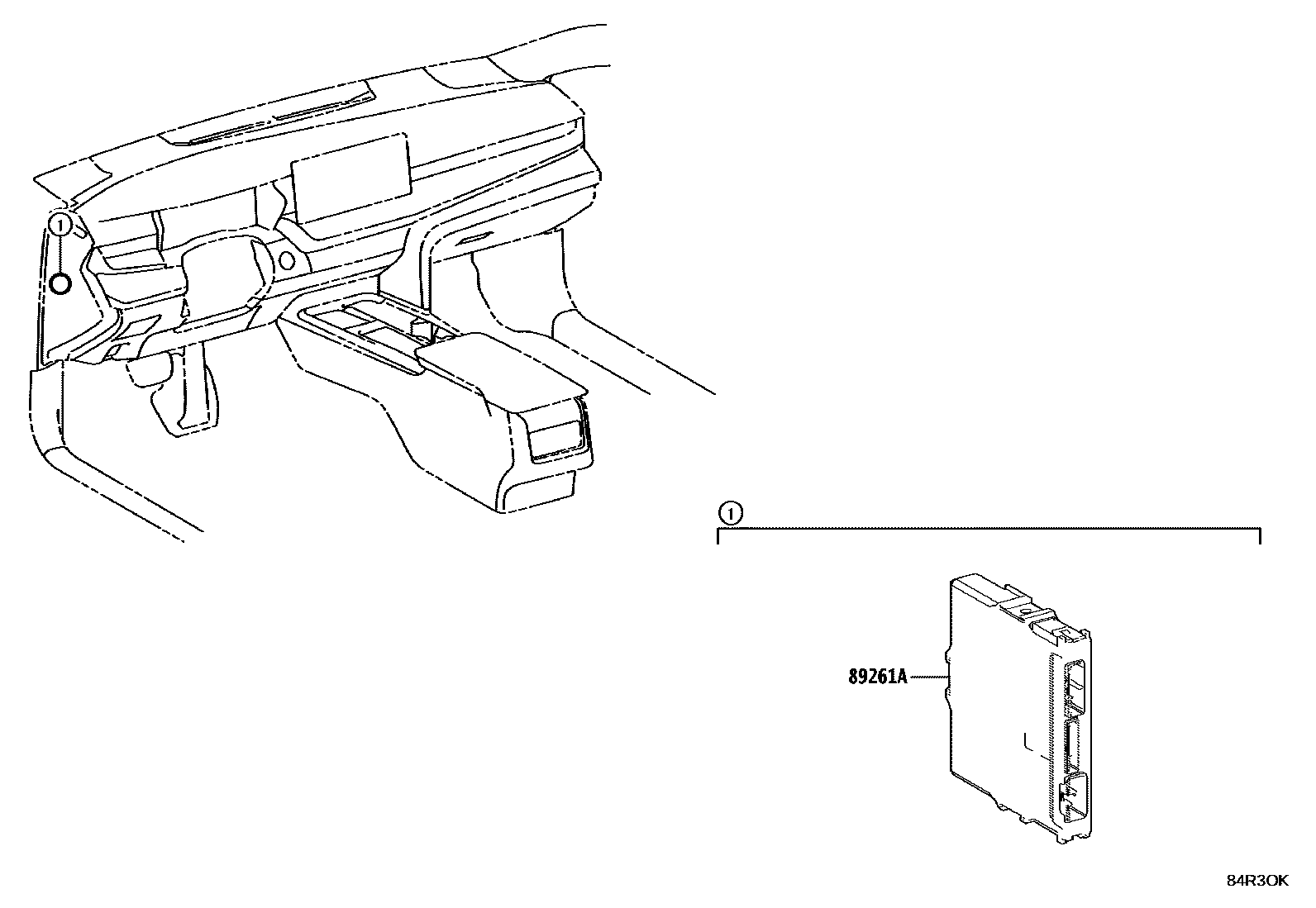 Toyota CAMRY 电子控制系统 EPC diagram — 84R3OK