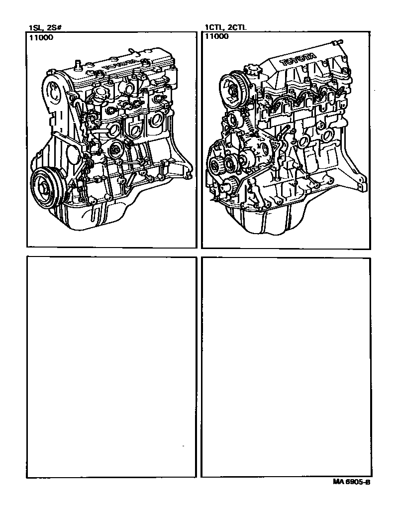 Toyota CAMRY Partial Engine Assembly EPC diagram — MA6905B