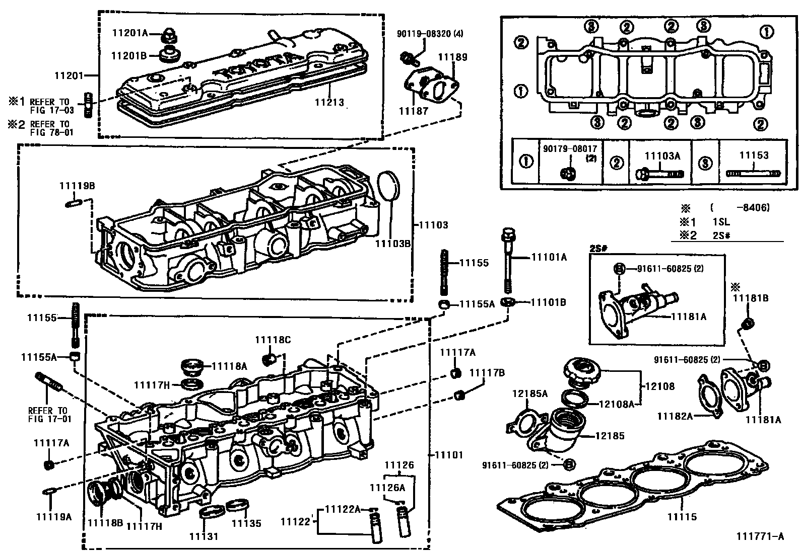 Toyota CAMRY Cylinder Head EPC diagram — 111771A