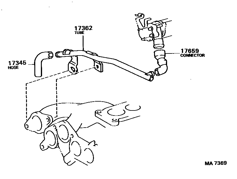 Toyota CAMRY 歧管喷气系统 EPC diagram — MA7369