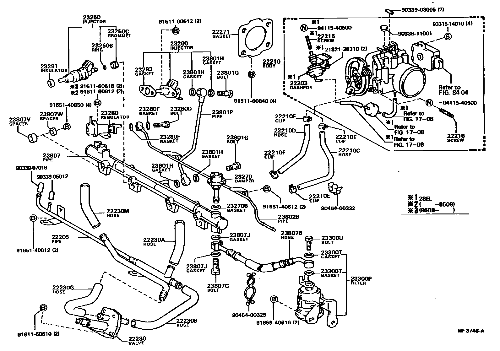 Toyota CAMRY 燃油喷射系统 EPC diagram — MF3746A