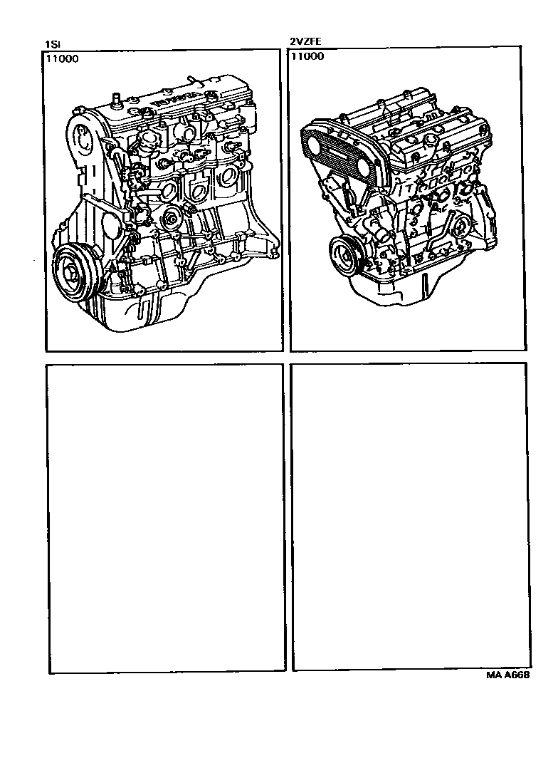 Toyota CAMRY Partial Engine Assembly EPC diagram — MAA668